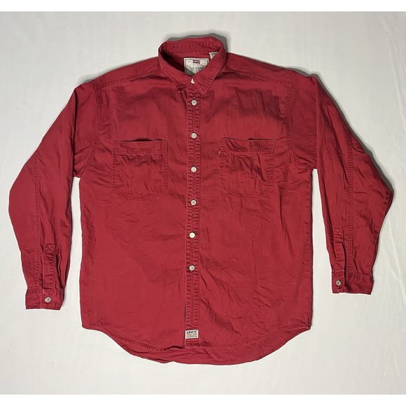 Levi's Other - Vintage Levi's Red Tab Authentic Jeanswear Shirt Men's SZ Large Red Long Sleeve